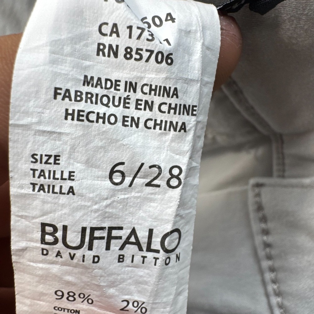 Buffalo David Bitton Pants Womens 6/28 Gray Classic Five-Pocket Straight Leg - Picture 4 of 7
